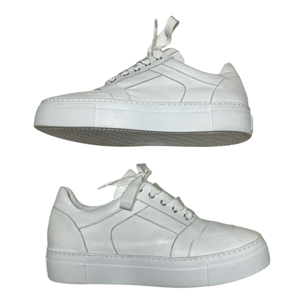 AGL Italian Platform Sneakers Leather W10.5 - Picture 6 of 9